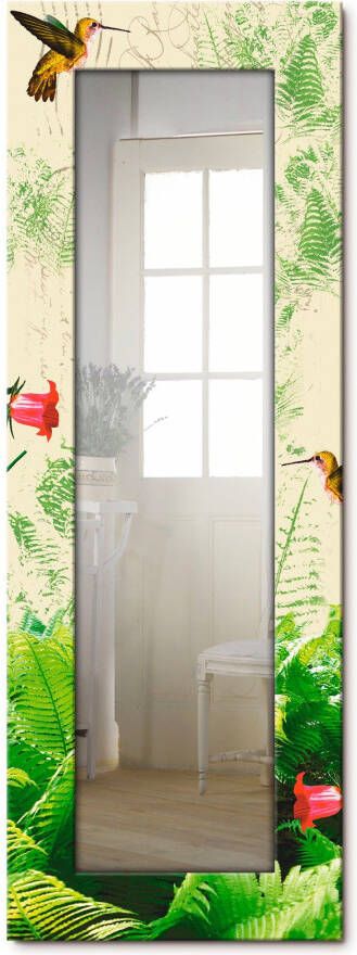 Artland Sierspiegel Kolibrie spiegel met lijst voor het hele lichaam wandspiegel met motiefrand landhuis