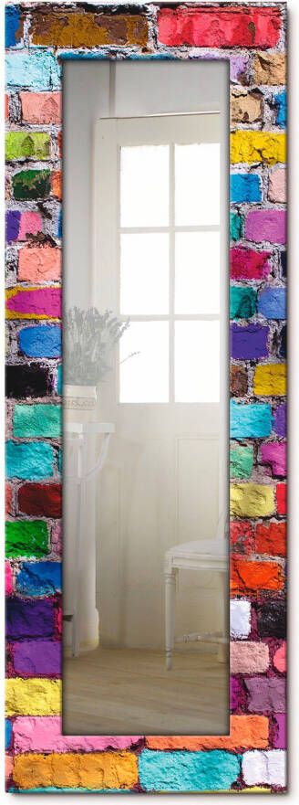 Artland Sierspiegel Veelkleurige muur spiegel met lijst voor het hele lichaam wandspiegel met motiefrand landhuis