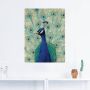 Artland Wandfolie Blauwe pauw II - Thumbnail 2