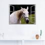 Artland Wandfolie Blik uit het venster wit paard - Thumbnail 3