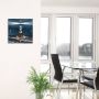 Artland Wandklok Artprint van vuurtoren met lichtbundel optioneel verkrijgbaar met kwarts- of radiografisch uurwerk geruisloos zonder tikkend geluid - Thumbnail 3