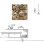 Artland Wandklok Bruine stenen muur optioneel verkrijgbaar met kwarts- of radiografisch uurwerk geruisloos zonder tikkend geluid - Thumbnail 3