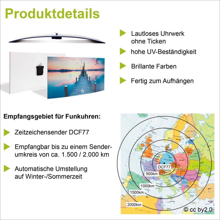 Artland Wandklok Fruit in opspattend water 3d-look geschulpt met kwarts- of radiografisch uurwerk verschillende maten