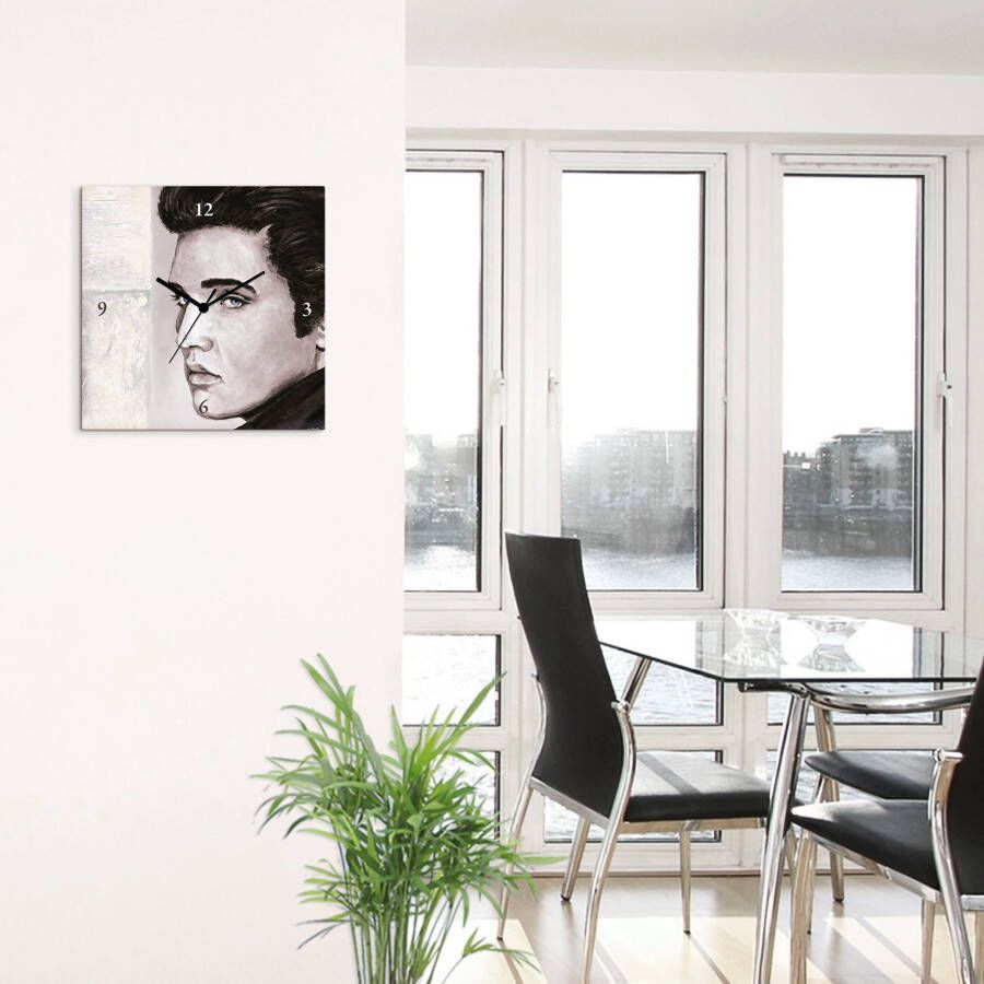 Artland Wandklok Hollywood legenden II Elvis Presley optioneel verkrijgbaar met kwarts- of radiografisch uurwerk geruisloos zonder tikkend geluid