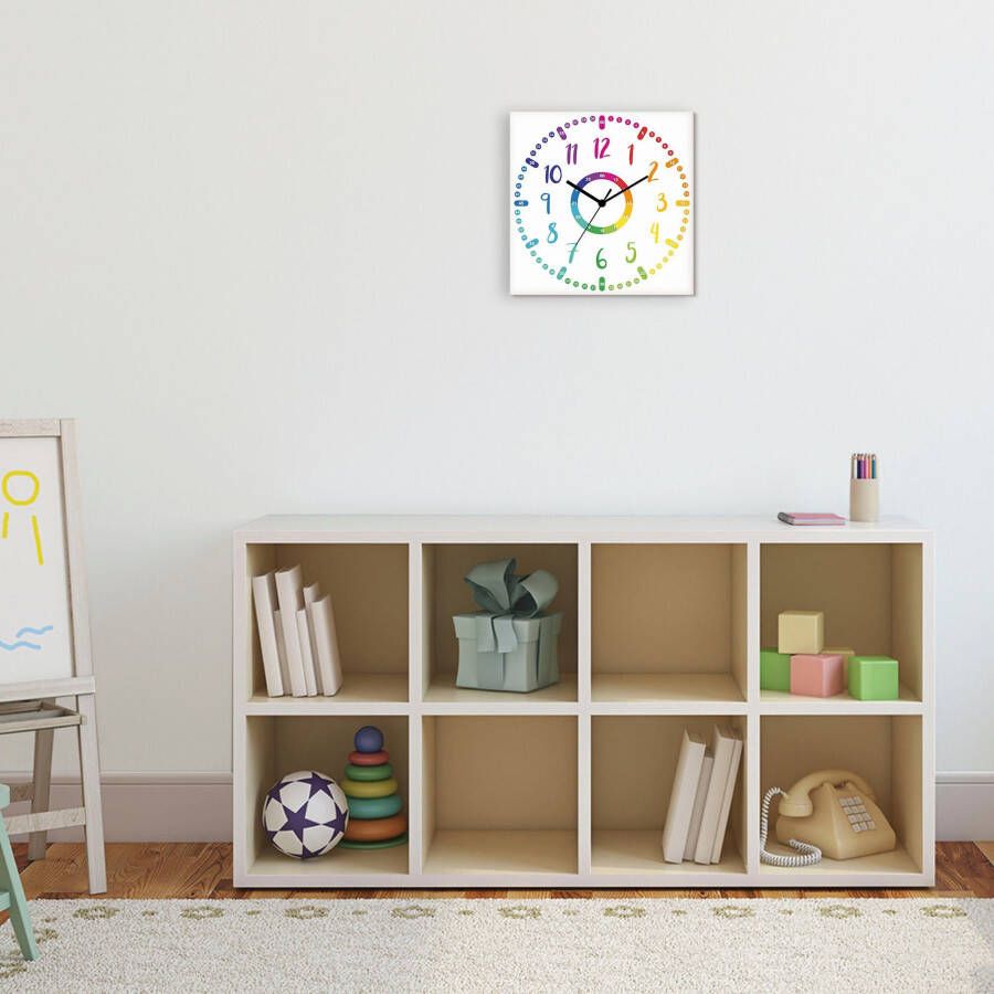Artland Wandklok Kindereklok kleurrijk optioneel verkrijgbaar met kwarts- of radiografisch uurwerk geruisloos zonder tikkend geluid