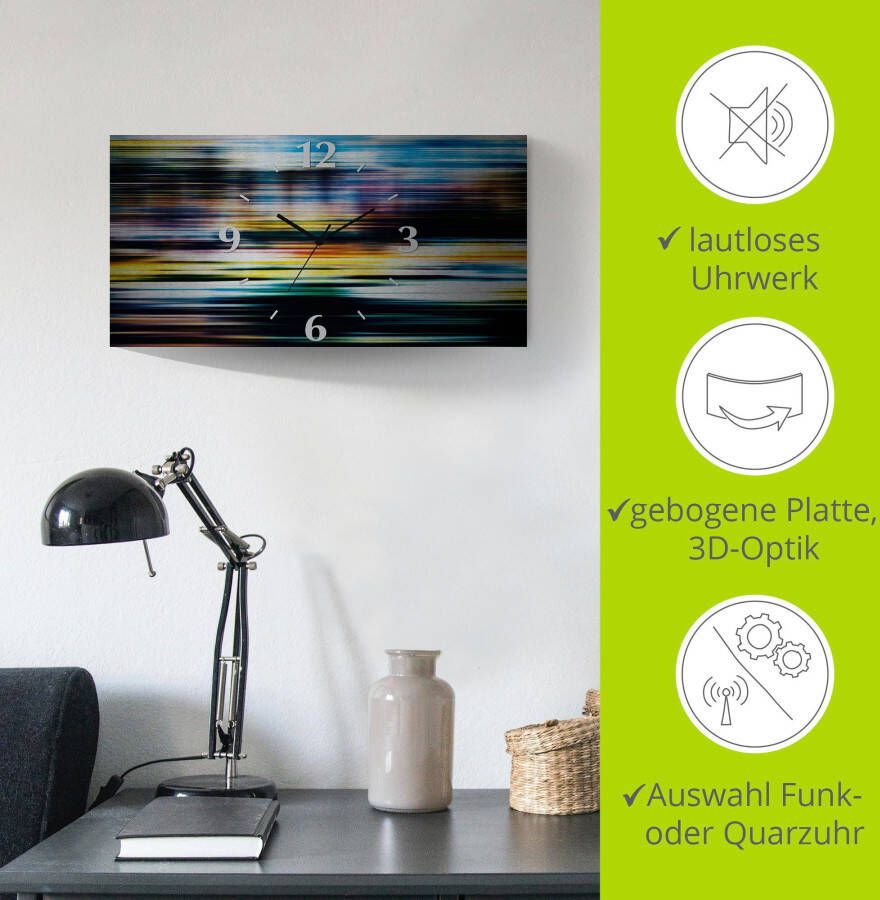 Artland Wandklok Modern abstract 3d-look geschulpt met kwarts- of radiografisch uurwerk verschillende maten