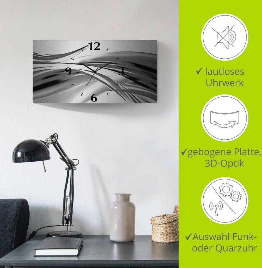 Artland Wandklok Mooie golf abstract 3d-look geschulpt met kwarts- of radiografisch uurwerk verschillende maten