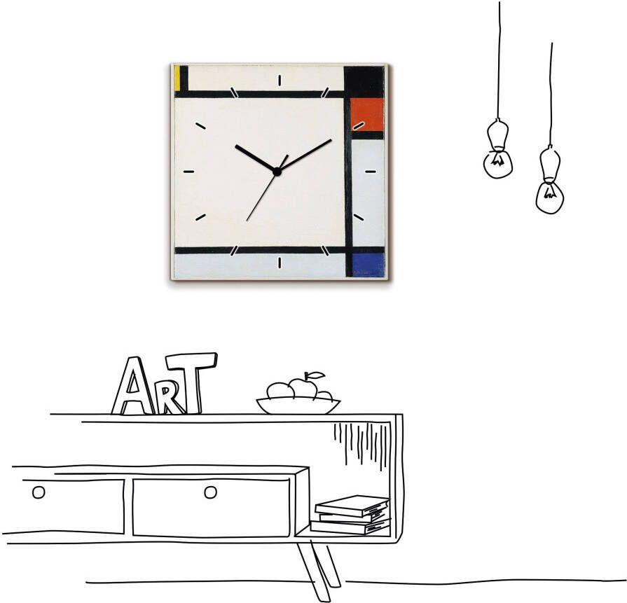 Artland Wandklok Tableau N X. 1925 optioneel verkrijgbaar met kwarts- of radiografisch uurwerk geruisloos zonder tikkend geluid