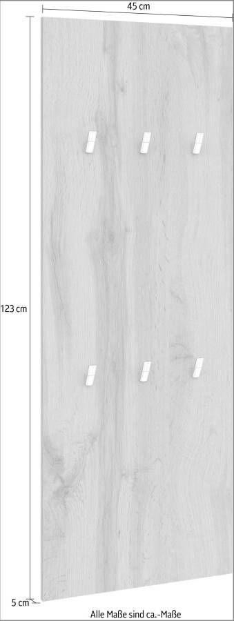 borchardt Möbel Kapstokpaneel Vaasa Breedte 35 cm