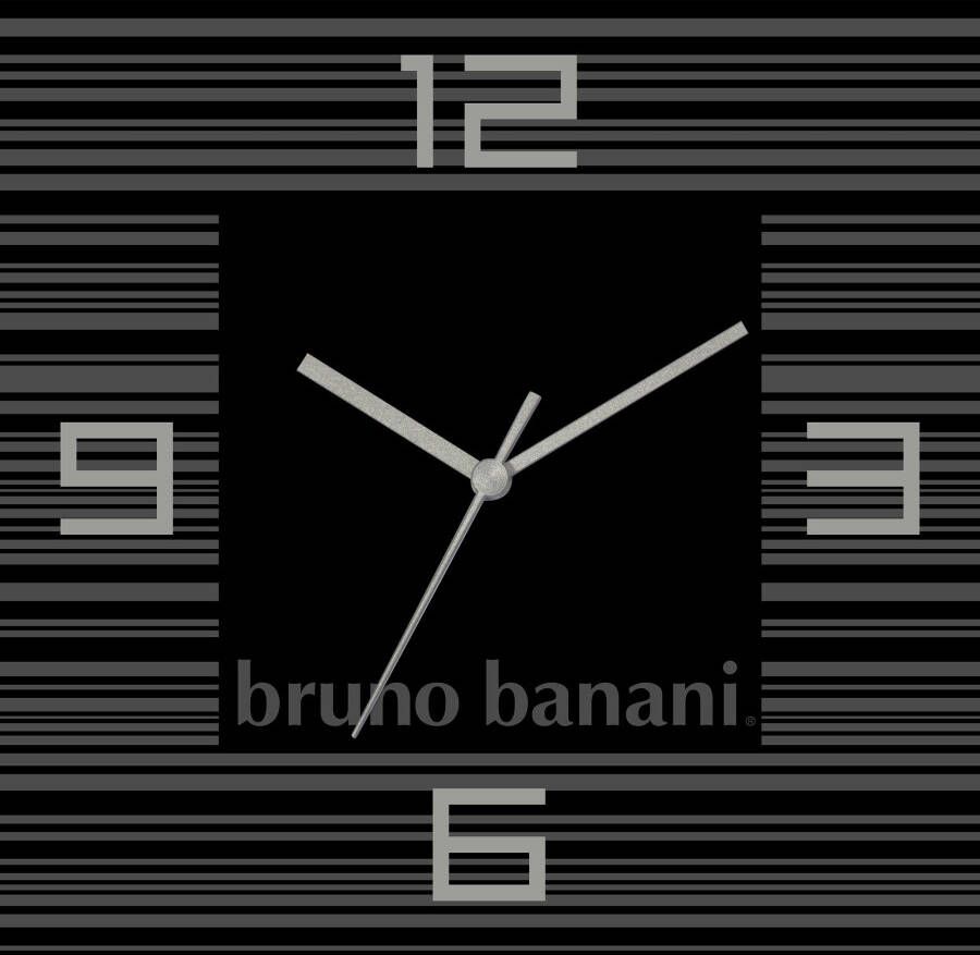 Bruno Banani Wandklok Thin Stripes auf Alu analoog 30 cm