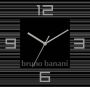 Bruno Banani Wandklok Thin Stripes auf Alu analoog 30 cm - Thumbnail 2