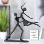 Casablanca by Gilde Decoratief figuur Design sculptuur danspaar bruin Decoratief object van metaal hoogte 17 5 cm woonkamer (1 stuk) - Thumbnail 3