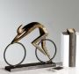 Casablanca by Gilde Decoratief figuur Sculptuur coureur Decoratief object hoogte 29 cm fietser met teksthanger woonkamer (1 stuk) - Thumbnail 2