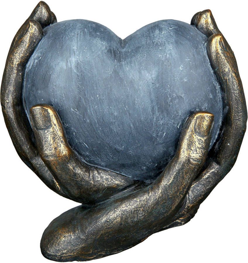 Casablanca by Gilde Decoratief figuur Sculptuur hart in handen (1 stuk)