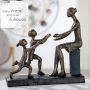 Casablanca by Gilde Decoratief figuur Sculptuur In mijn armen bronskleur grijs (1 stuk) - Thumbnail 4