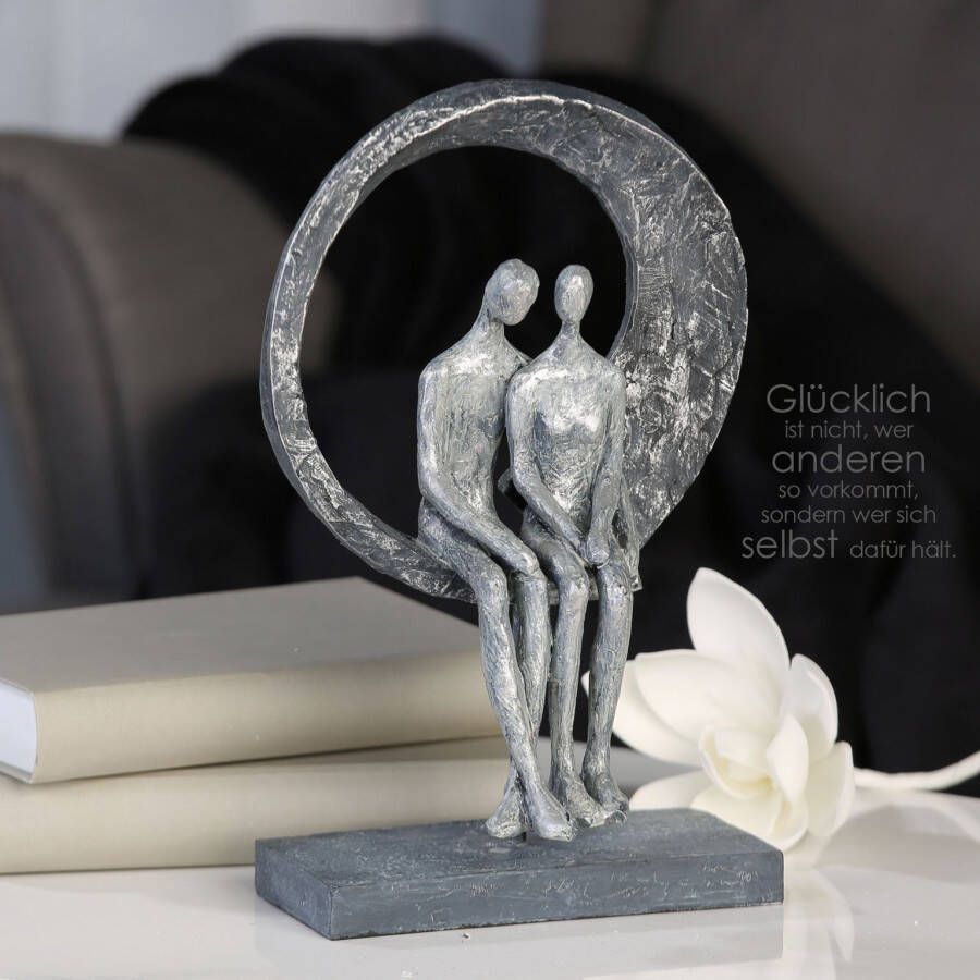 Casablanca by Gilde Decoratief figuur Sculptuur Love Place zilver (1 stuk)
