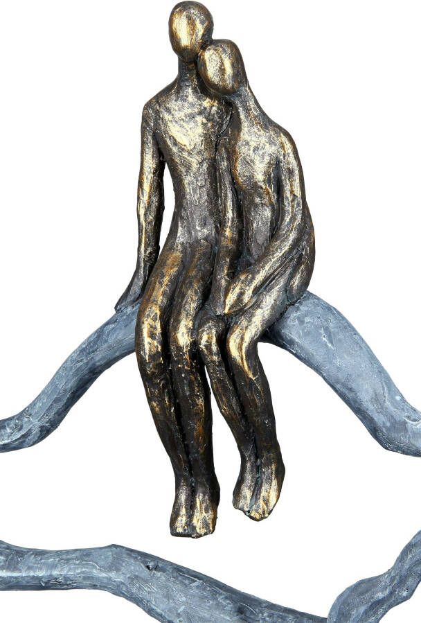 Casablanca by Gilde Decoratief figuur Sculptuur Lovecloud bronskleur grijs (1 stuk)