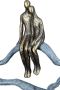 Casablanca by Gilde Decoratief figuur Sculptuur Lovecloud bronskleur grijs (1 stuk) - Thumbnail 2