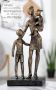 Casablanca by Gilde Decoratief figuur Sculptuur moeder met kinderen bronskleur Decoratief object hoogte 26 5 cm op zwarte voet antiek-finish woonkamer (1 stuk) - Thumbnail 3