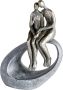 Casablanca by Gilde Decoratief figuur Sculptuur moment bronskleurig grijs Decoratief object hoogte 27 paartje met teksthanger woonkamer (1 stuk) - Thumbnail 2