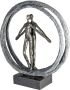 Casablanca by Gilde Decoratief figuur Sculptuur paar in ring bronskleurig zwart (1 stuk) - Thumbnail 2