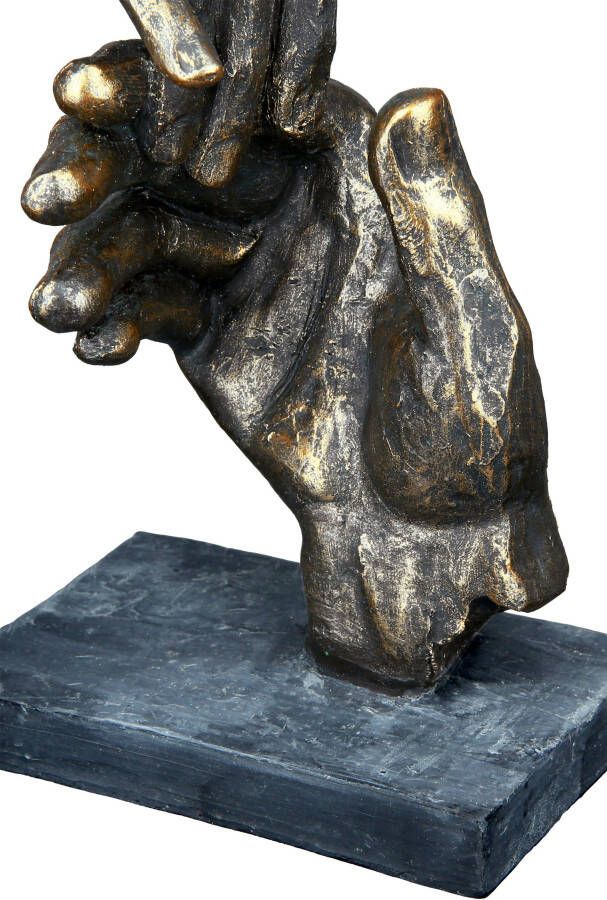 Casablanca by Gilde Decoratief figuur Sculptuur two hands bronskleur (1 stuk)