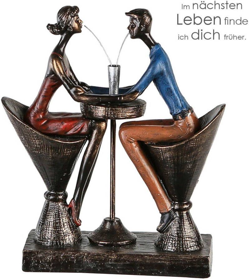 Casablanca by Gilde Decoratief figuur Sculptuur 'Table for two' (1 stuk)