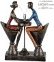 Casablanca by Gilde Decoratief figuur Sculptuur 'Table for two' (1 stuk) - Thumbnail 2