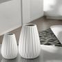 Casablanca by Gilde Tafelvaas 2-delig set vaas Piega wit H.17 cm (1 stuk) - Thumbnail 2