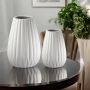 Casablanca by Gilde Tafelvaas 2-delig set vaas Piega wit H.17 cm (1 stuk) - Thumbnail 3