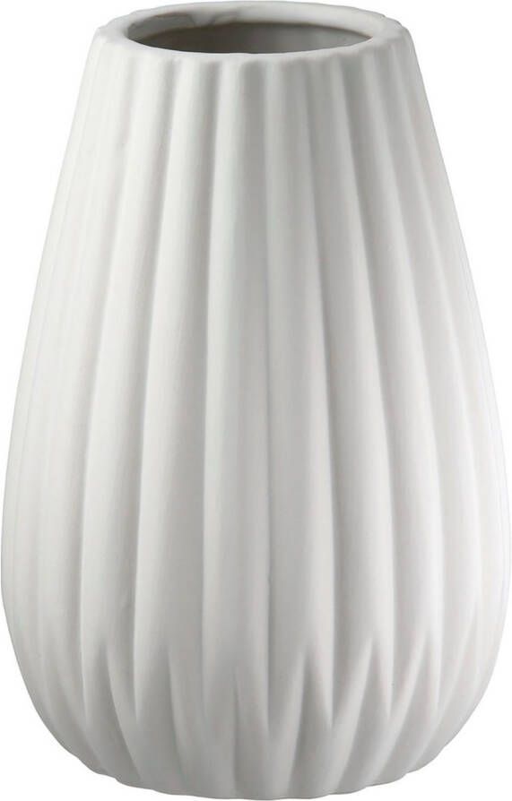 Casablanca by Gilde Tafelvaas 2-delig set vaas Piega wit H.17 cm (1 stuk)
