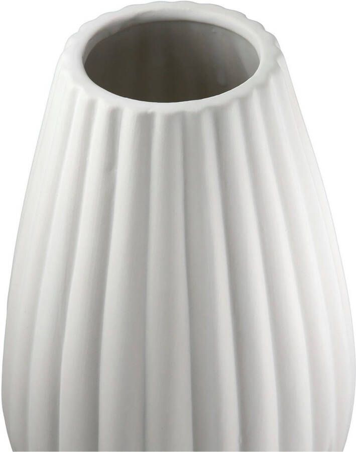 Casablanca by Gilde Tafelvaas 2-delig set vaas Piega wit H.17 cm (1 stuk)