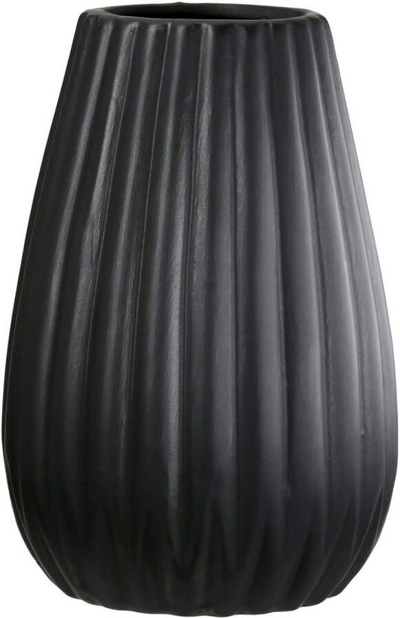 Casablanca by Gilde Tafelvaas 2-delig set vaas Piega zwart H.17 cm (1 stuk)