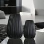 Casablanca by Gilde Tafelvaas 2-delig set vaas Piega zwart H.17 cm (1 stuk) - Thumbnail 7