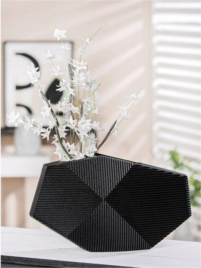 Casablanca by Gilde Tafelvaas Vase Heptagon schwarz waterdicht (1 stuk)