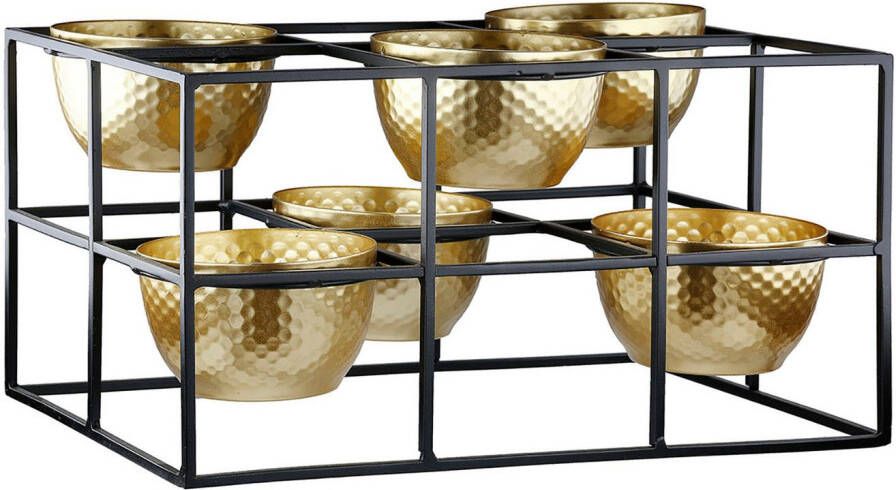 Casablanca by Gilde Waxinelichthouder 6-delige theelichthouder Frame H.14 cm (1 stuk)