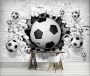 Consalnet Fotobehang 3D-voetballen Steenrood voor kinder- en tienerkamer - Thumbnail 2
