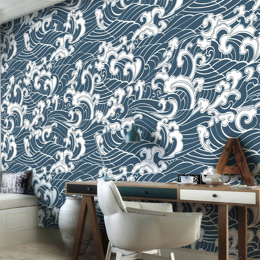 Consalnet Papierbehang Golven in verschillende maten