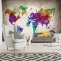 Consalnet Vliesbehang Veelkleurige wereldkaart verschillend motiefformaten voor het kantoor of woonkamer - Thumbnail 2