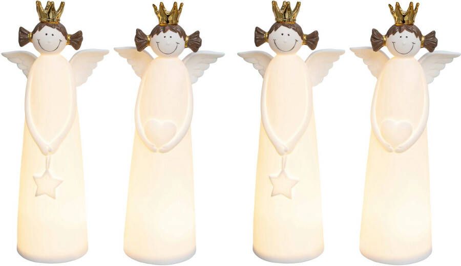 Creativ light Decoratief figuur Kerst versiering (set 4 stuks)