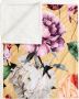 Descanso Plaid Fiori Zeer zacht knuffeldeken 130x160 cm omkeerbaar bloemen zand - Thumbnail 3