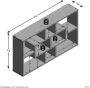 FMD Wandschap rechthoekig met 8 vakken eikenkleurig - Thumbnail 3