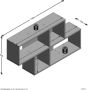 FMD Wandschap met 4 vakken antiek-eikenkleurig en glanzend wit - Thumbnail 3