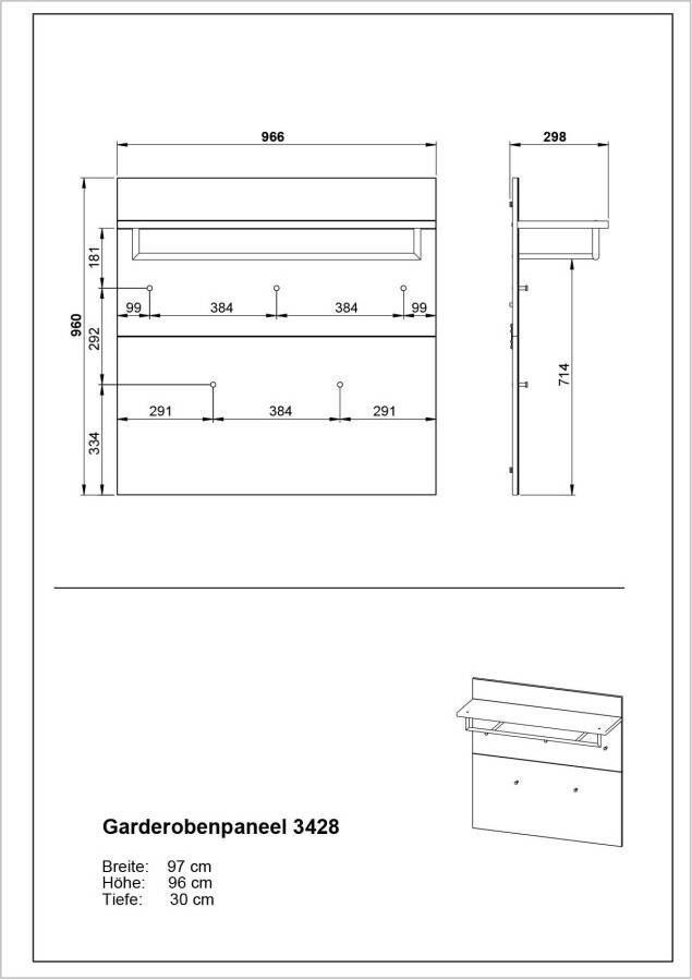 GERMANIA Kapstokpaneel Genova