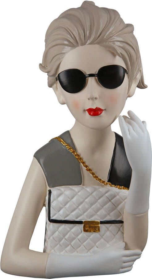 GILDE Decoratief figuur Figur Lady mit Handtasche (1 stuk)