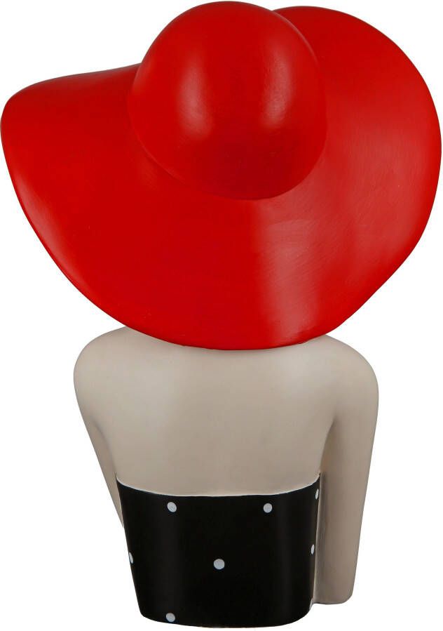 GILDE Decoratief figuur Figur Lady mit rotem Hut (1 stuk)