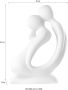 GILDE Decoratief figuur Beeld Kus wit Decoratief object hoogte 42 cm met de hand gemaakt van keramiek woonkamer (1 stuk) - Thumbnail 2