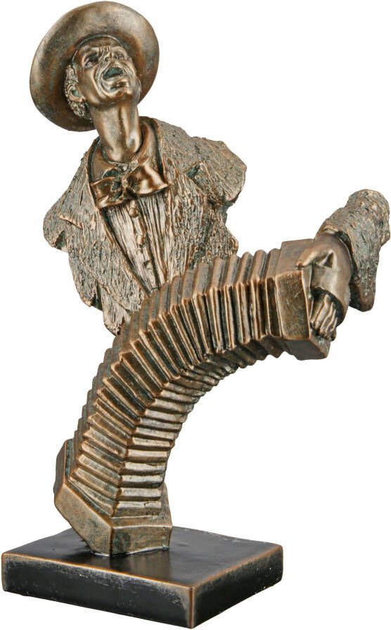 GILDE Decoratief figuur Sculptuur Accordionspeler (1 stuk)