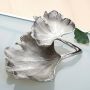 GILDE Decoratieve Schaal ginkgo blad zilver (1 stuk) - Thumbnail 3