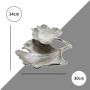 GILDE Decoratieve Schaal ginkgo blad zilver (1 stuk) - Thumbnail 4